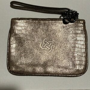 Stella & Dot Bronze Metallic Wristlet